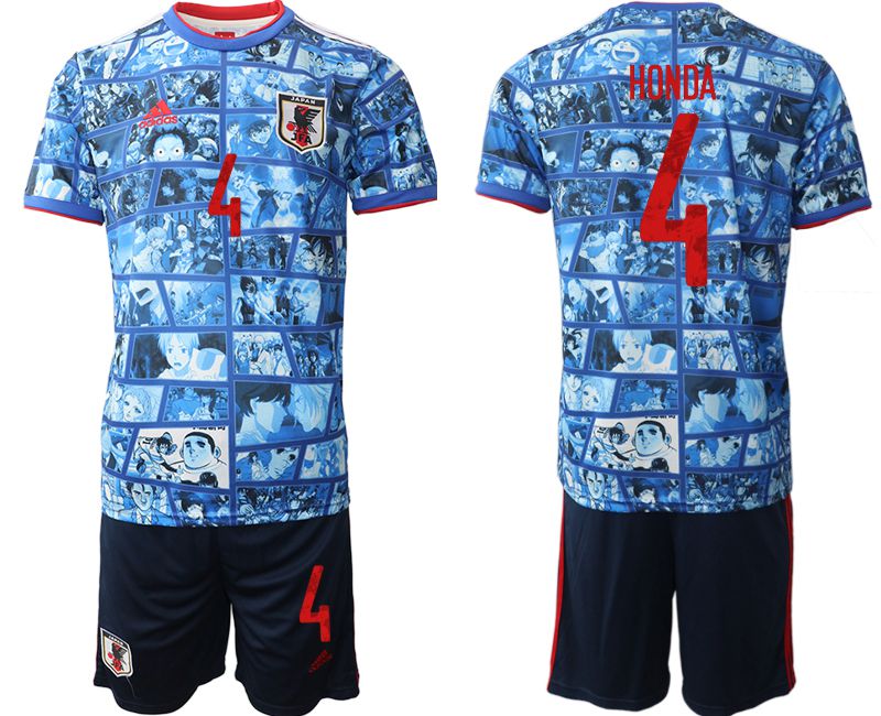 Men 2022 World Cup National Team Japan home blue #4 Soccer Jersey->france jersey->Soccer Country Jersey
